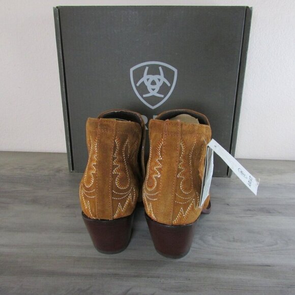 Ariat Women's Dixon Western Ankle Boots - Penny Suede 10046868 - Picture 3 of 4